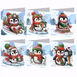 Julkort 6-pack, Pingviner