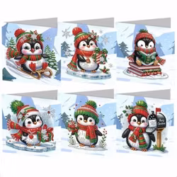 Julkort 6-pack, Pingviner