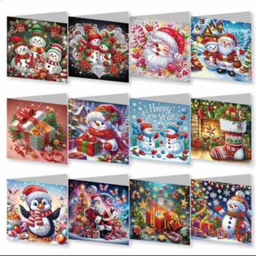 Julkort 12-pack, Mix 2024 A