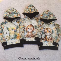 Djungelvänner Luvtröja stl 92-152