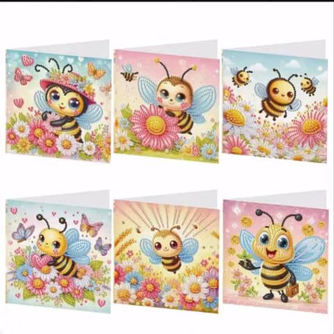 Kort, Söta Bi 6-pack