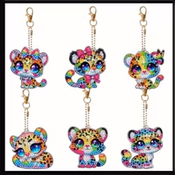 Nyckelringar, 6-pack Leoparder