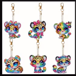 Nyckelringar, 6-pack Leoparder