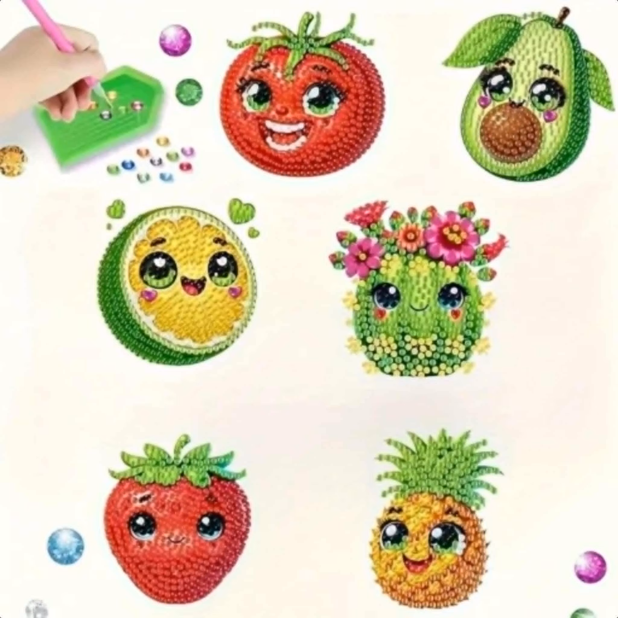 Magneter, 6-pack Frukt & Grönt