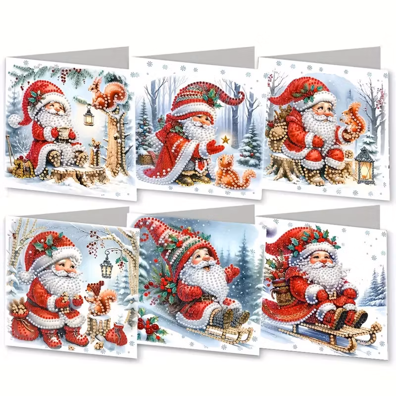 Julkort 6-pack, Tomtar A