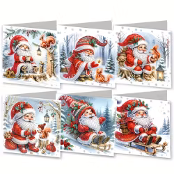 Julkort 6-pack, Tomtar A