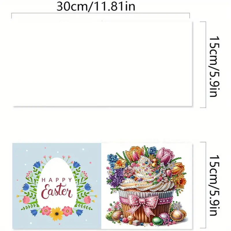 Kort Cupcakes Påsk, 6-pack