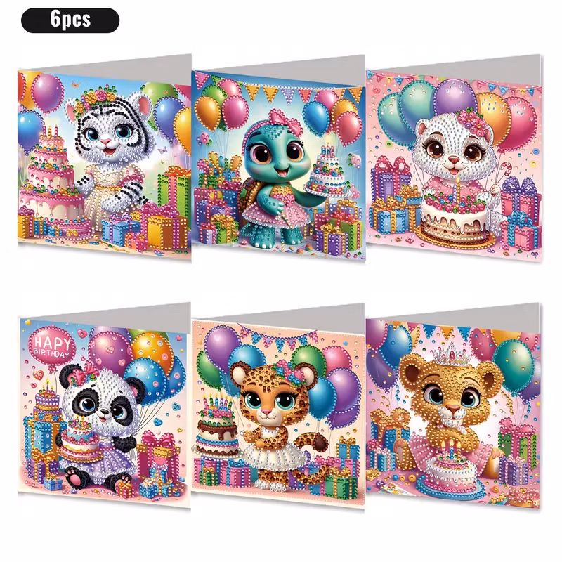 Grattis, Djurungar B, 6-pack