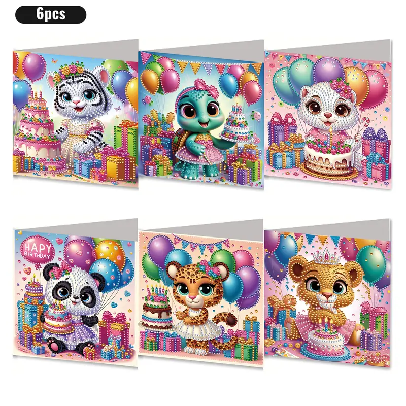 Grattis, Djurungar B, 6-pack