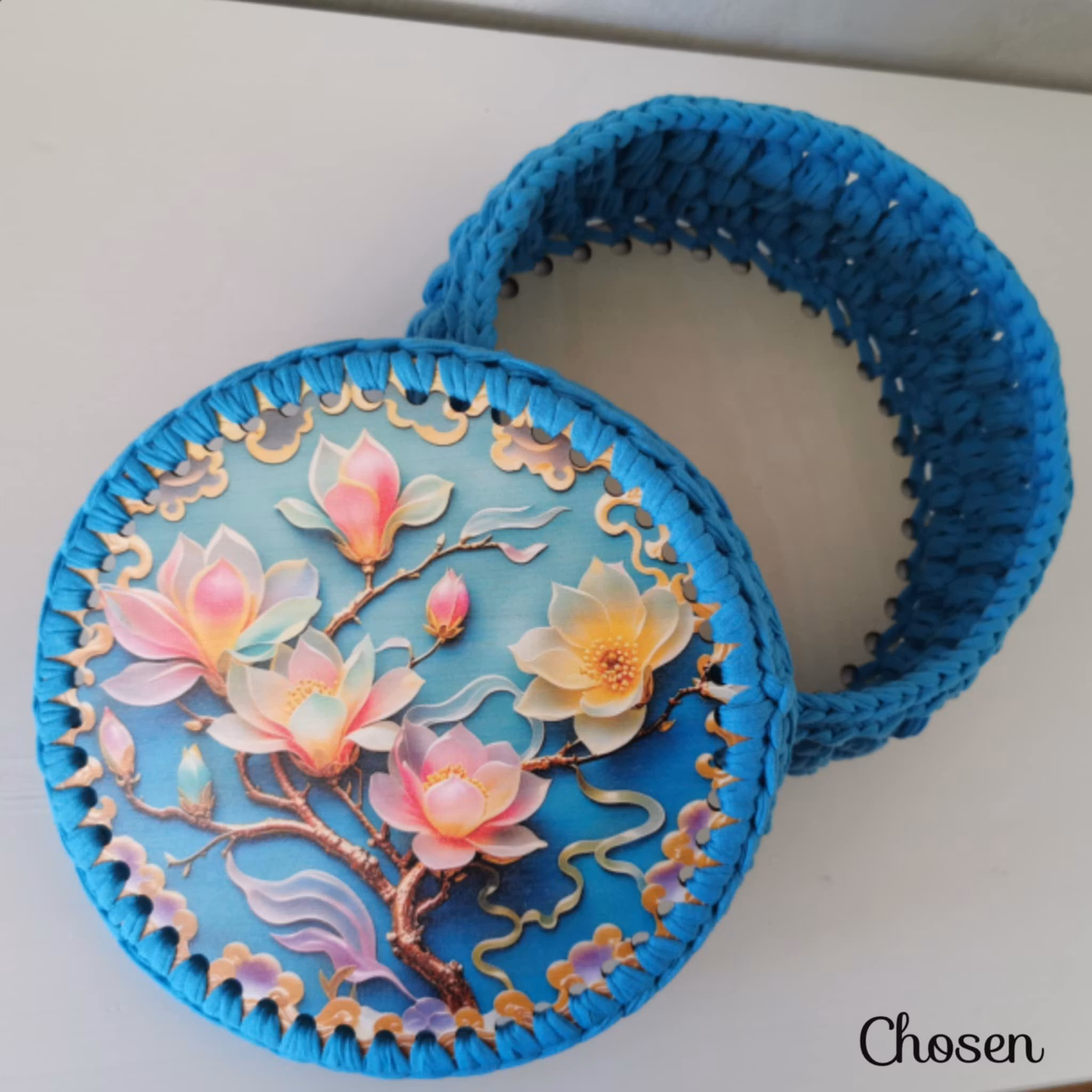 Korg, Blomster 1, Turkos