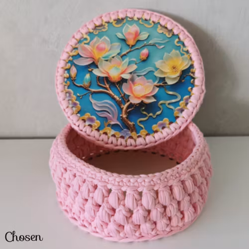 Korg, Blomster 1, Rosa