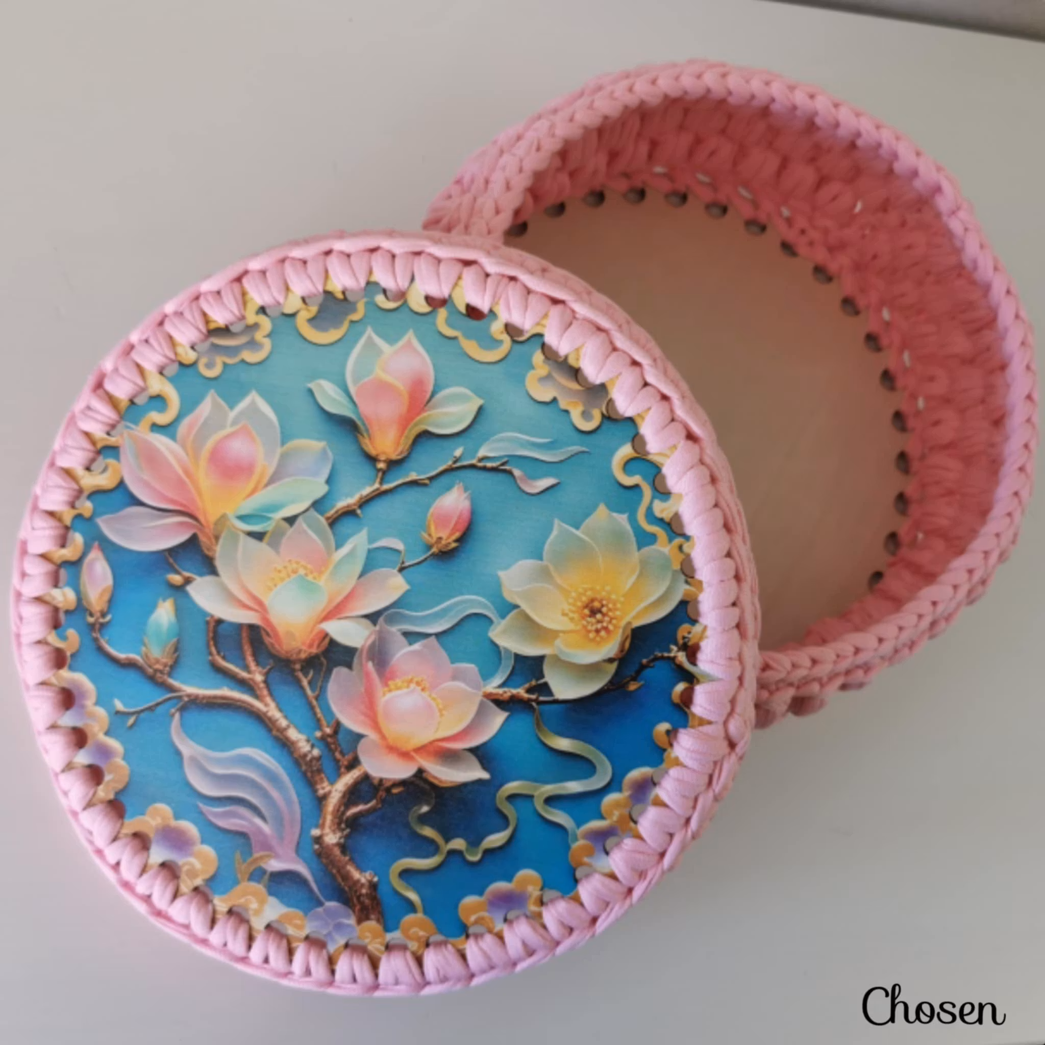 Korg, Blomster 1, Rosa