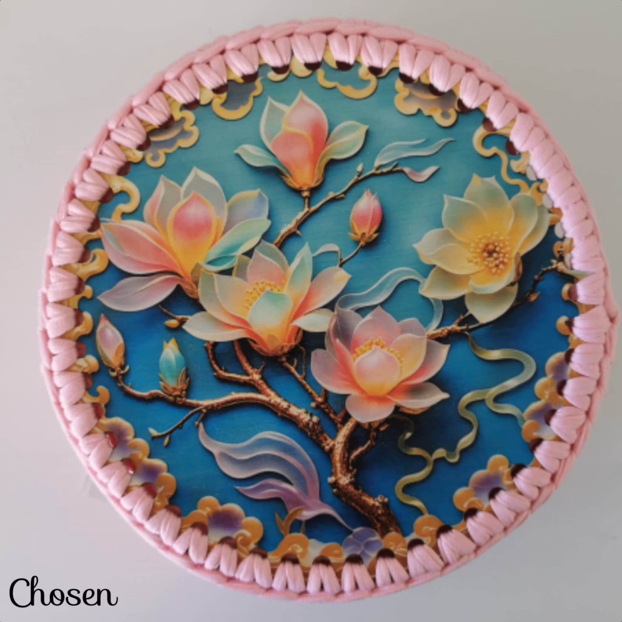 Korg, Blomster 1, Rosa