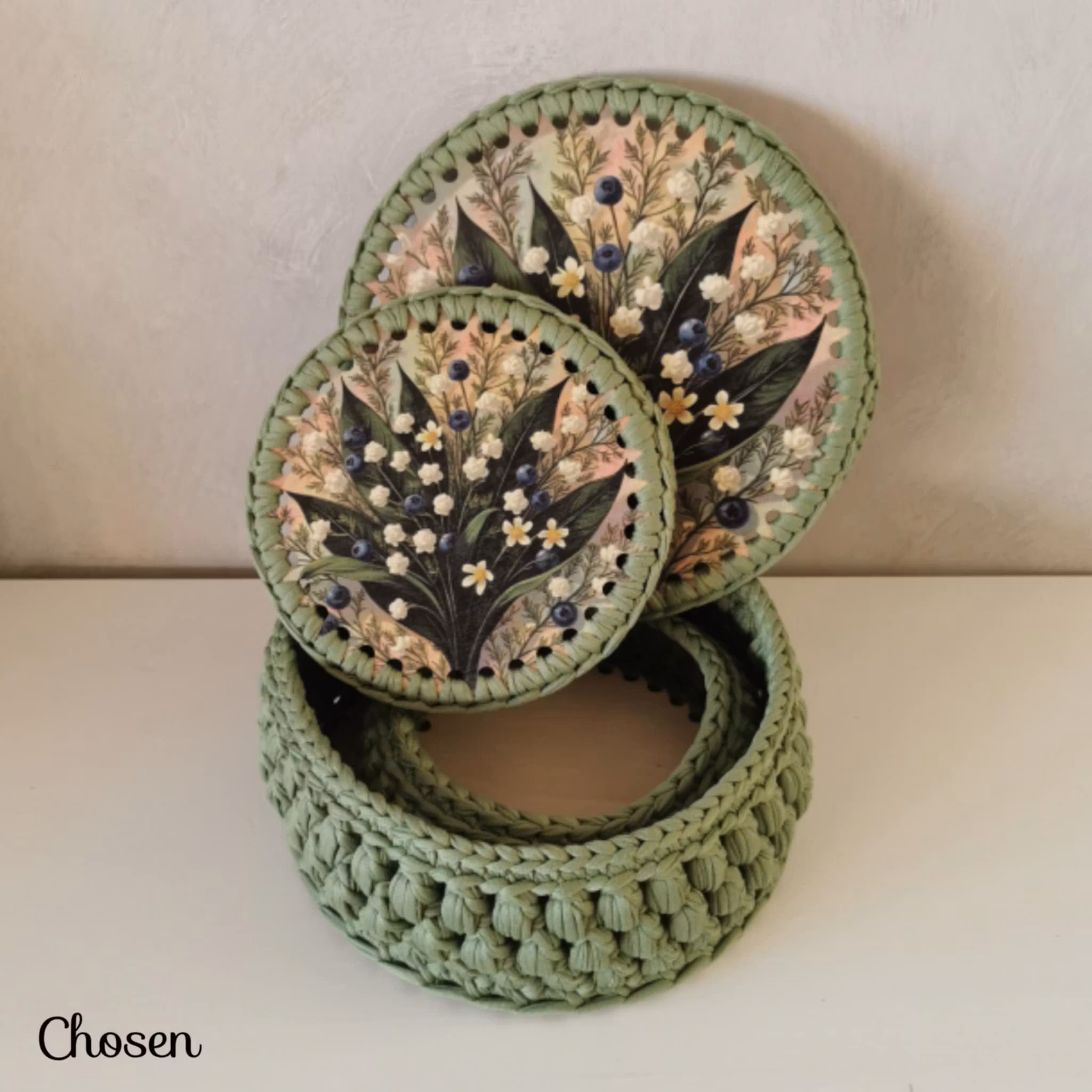 Korg, Liljekonvalj & Blåbär, bambugrön