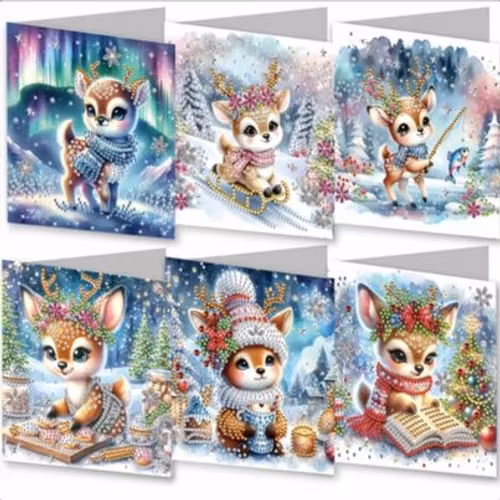 Julkort 6-pack, Norrsken