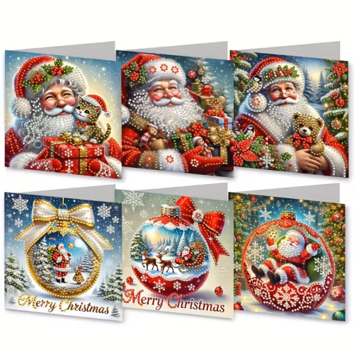 Julkort 6-pack, Tomtar B