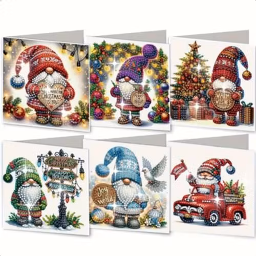 Julkort 6-pack, Nissar C