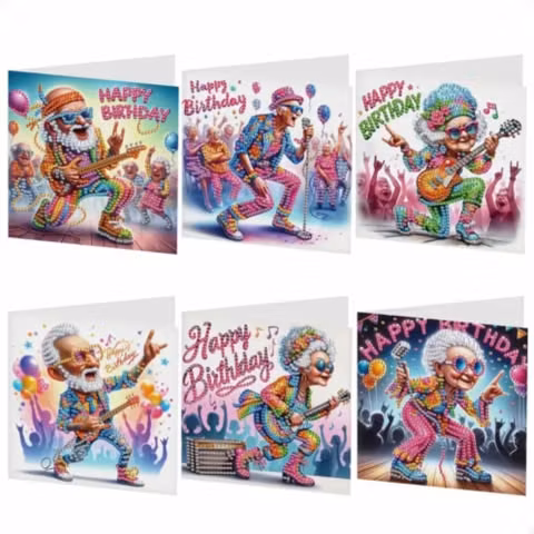 Grattiskort 6-pack, Rock n Roll