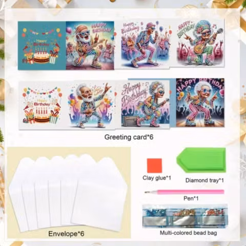 Grattiskort 6-pack, Rock n Roll