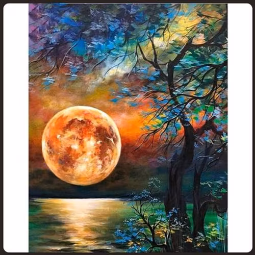 Moon is rising, 40x50 cm