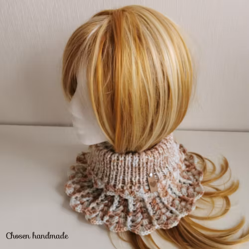 Valentine Halskrage, Beige/brun melerad