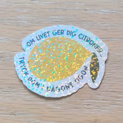 Klistermärke om livet ger dig citroner liten prickar holo