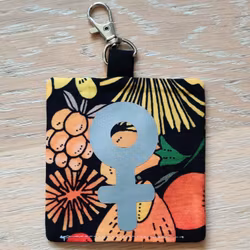Reflex kvinnosymbol på orange blommigt nr.3