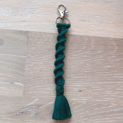 Makraményckelring spiral Pine green