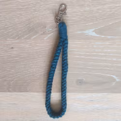Makraményckelband Peacock blue