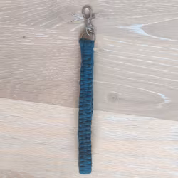 Makraményckelband Peacock blue