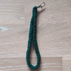 Makraményckelband Pine green