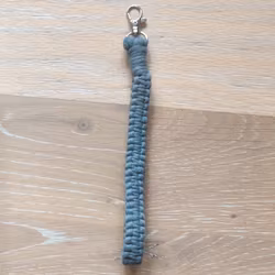 Makraményckelband Steel