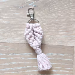 Makraményckelring sjöjungfrufena Pastel pink