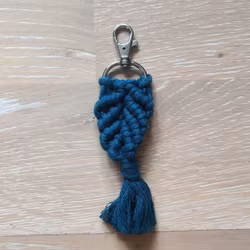 Makraményckelring sjöjungfrufena Peacock blue