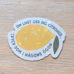 Klistermärke om livet ger dig citroner stor