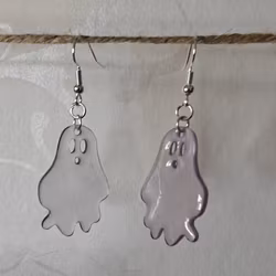 Halloween-örhängen med lila spöken