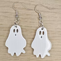 Halloween-örhängen med vita spöken 2