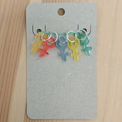 Stickmarkörer småberlocker kvinnosymboler 5-pack