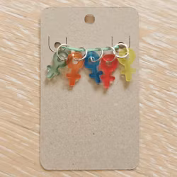 Stickmarkörer småberlocker kvinnosymboler 5-pack