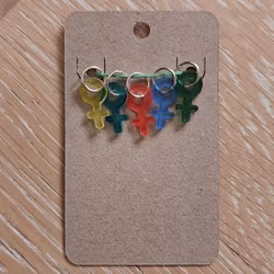 Stickmarkörer småberlocker kvinnosymboler 5-pack