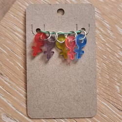 Stickmarkörer småberlocker kvinnosymboler 5-pack