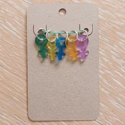 Stickmarkörer småberlocker kvinnosymboler 5-pack