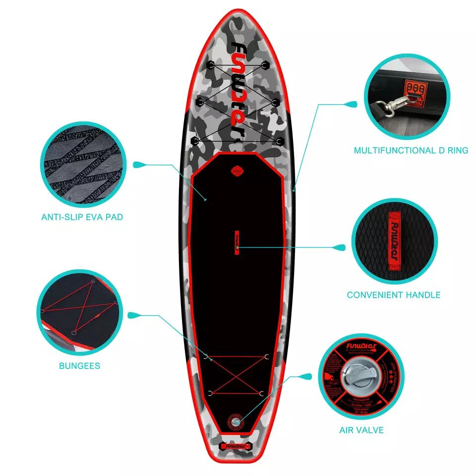 AQUIST paddle board waterproof camouflage travel fitness leisure sport
