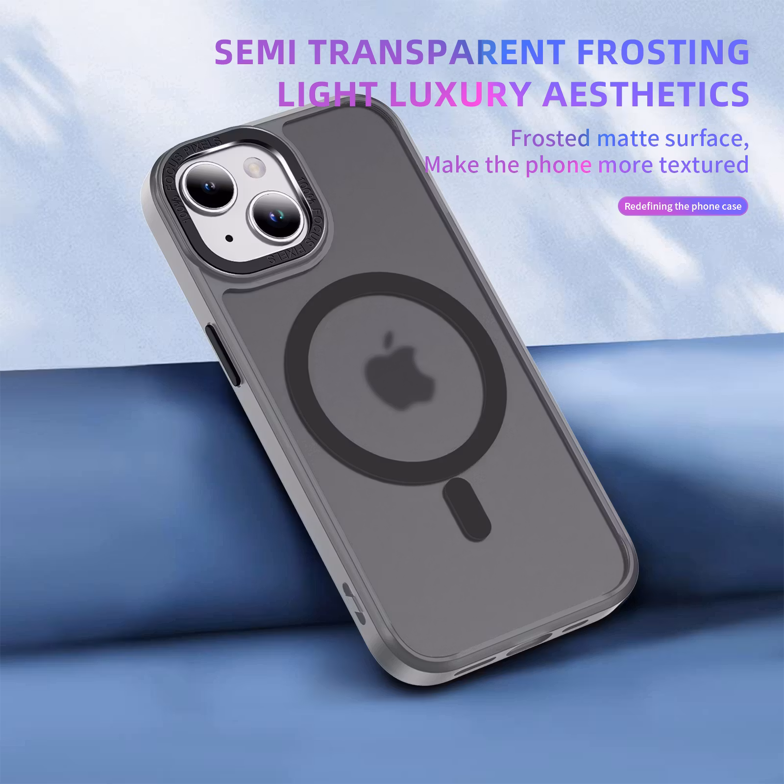 WJ Premium Transparent MagSafe-fodral för alla iPhone 15-modeller - elegant design med ultimat skydd