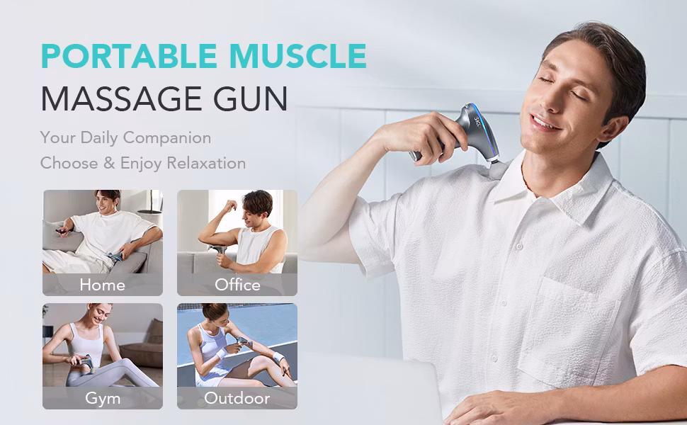 SKG Massage Gun F7-EN Gray / SKG Massagepistol F7-EN Grå