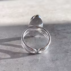 Ställbar ring med kvarts/epidot