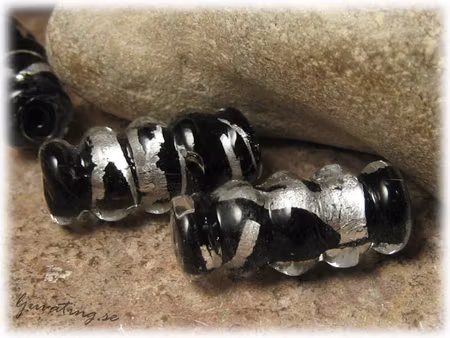 10-pack Svart skruv med inside silver ca 26x12 mm
