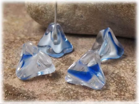 1 sträng Änglakjol vit-blå-crystal 10-pack ca 12x10 mm