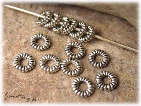 Mellandel tunn räfflad ring 75-Pack ca 4,5 mm