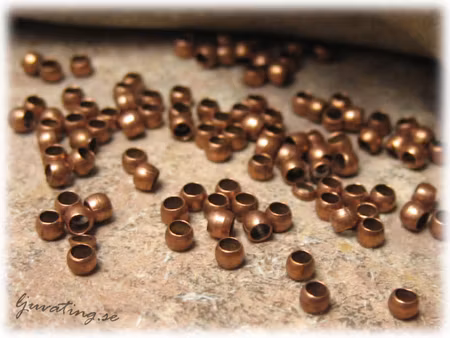 100-Pack klämpärlor koppar ca 2 mm